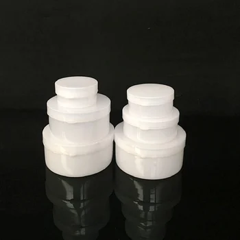 Продажба на едро, 100 бр. (5 г /20 г. / 30 г / 50 г) Бели пластмасови бутилки за еднократна употреба, празните козметични контейнери, контейнер за сенки за очи, крем за лице