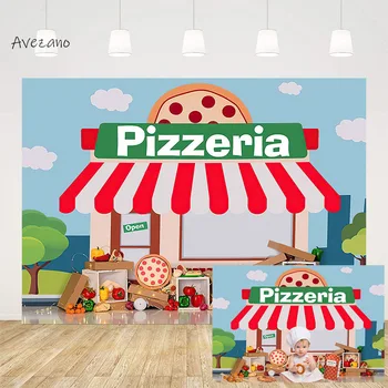 Avezano Фонова снимка, пицария, Храна, Зеленчуци, готвач, пицария, детски рожден ден, фоново оформяне на фото студио