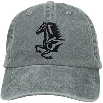 Мъжка бейзболна шапка във формата на кон, реколта регулируема шапка за татко, дишаща нисък профил деним шапка за джогинг, защита от слънцето, туризъм