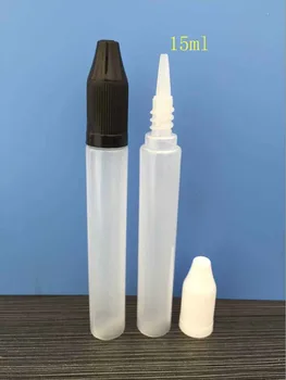 15 мл за многократна употреба пластмасови бутилки-пипети за течности за електронни цигари, пластмасова празна бутилка за олио под формата на писалка за електронни сигарет500 бр.