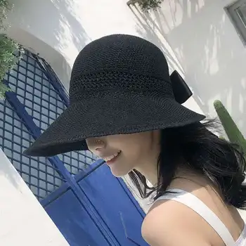 Сгъваема солнцезащитная шапка, дамски шапки с широка периферия, защита от ултравиолетови лъчи, плажни дамски летни