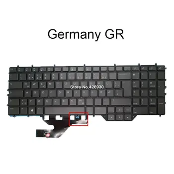 Клавиатура за лаптоп DELL Alienware M17 R3 R2 Германия GR черна с подсветка на нова