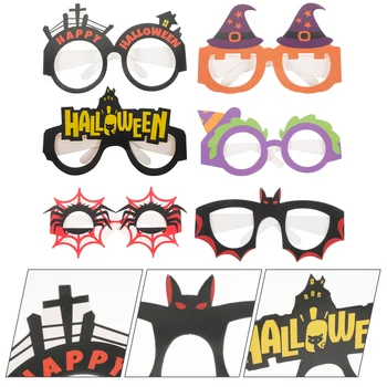 6 бр., подпори за точки за Хелоуин, рамки за очила за Хелоуин, реквизит за cosplay за деца