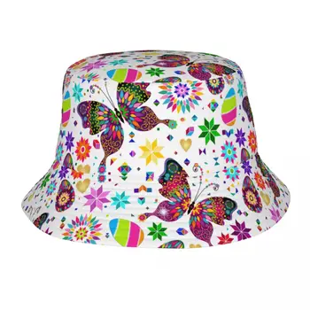 Шапка с пеперуда Мода солнцезащитная шапка градинска рибарска шапка за жени и мъже, наградата на плажни шапки, риболовна шапка