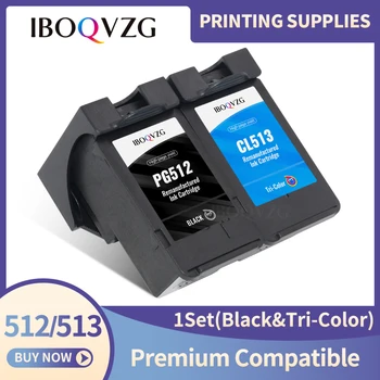 IBOQVZG Съвместим мастилницата CL513 за Canon pg 512 cl 513 за принтери Pixma MP230 MP250 MP240 MP270 MP480 MX350 IP2700