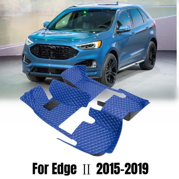 Индивидуален автомобилен подложка за Ford Edge ⅱ 2015-2019, 5/7 места, LHD RHD, кожен нескользящий водоустойчив, килим, аксесоари за интериор на автомобил
