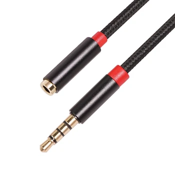 3,5 мм жак AUX АУДИО между мъжете и жените удлинительный кабел с микрофон Стерео с 3.5 аудиоадаптер за слушалки КОМПЮТЪР (1 м)