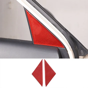 За Kia Soul AM 2009-2013, вътрешната част на превозното средство от мека въглеродни влакна, триъгълен капак, рамка, накладки, стикер, автомобилни аксесоари