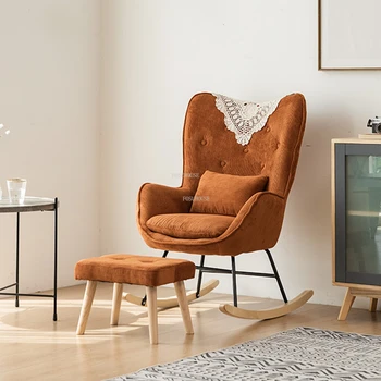 Столове за хол от скандинавски тъкан, ретро балкон, мързелив диван-люлеещ се стол, луксозен хол, спалня, стол за почивка, мебели за дома