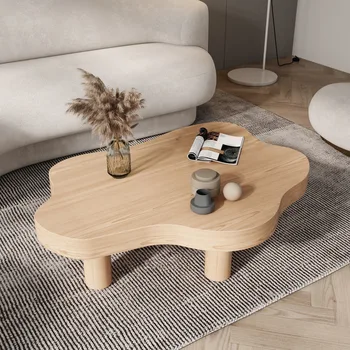 Масичка за кафе Nordic Solid Wood Облак от необработени дърво, на холни маси за малка всекидневна, японски минималистичен мебели за всекидневната