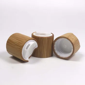 100шт 20 мм/410 екологични дървени бамбукови козметични калъф за мека бутилки, стъклени бутилки, течни
