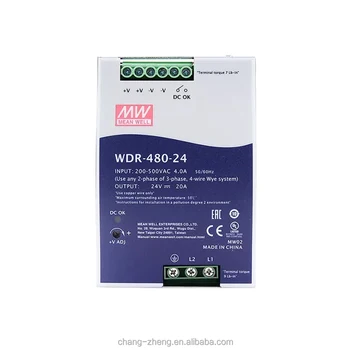 WDR-480-24 Източник на захранване на DIN-шина 24-48 На 20 И с трансформатор ac напрежение промишлена система за управление на PFC
