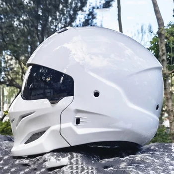 Мотоциклет шлем Capacete Индивидуална комбинация от полнолицевого шлем наполовина каска най-новият модулен ретро Casco Moto Safety унисекс