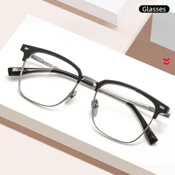 Бизнес ультралегкая рамки за оптични точки от чист титан, мъжки нова рамки за очила от късогледство, рамки за очила