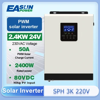 EASUN слънчев инвертор 3000 W чиста синусоидальная вълна от 24 На 220v хибриден инвертор Вграден 50A PWM слънчев контролер зарядно устройство инвертор