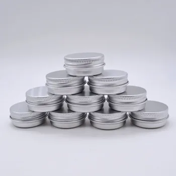 алуминиеви кутии по 15 грама, кутии за крема с винт на капака, косметичка, алуминиеви кутии с обем от 15 ml, алуминиев контейнер за балсам за устни WYL
