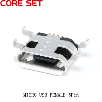 100ШТ Конектор Micro USB Конектор 5 Pin 5 ПЕНСА MINIUSB SMD DIP конектор-конектор