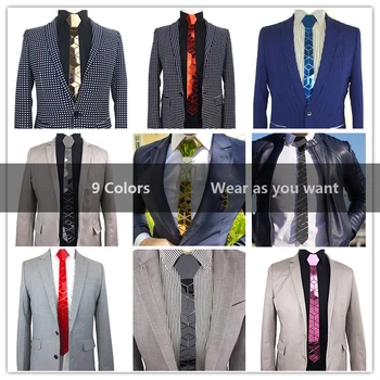9 цветни шалчета с цветя модел, отразени тесни вратовръзки, луксозни модни аксесоари, сватбена вратовръзка за младоженеца, синьо всекидневен стил