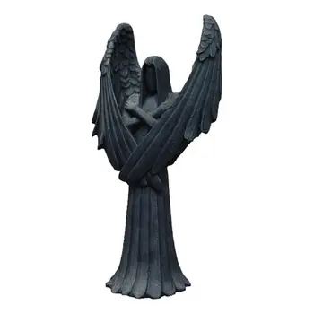 Статуетка на Dark angel Декор Статуя на тъмен ангел от смола Декор статуи на многократно Тъмен Ангел Украса начало на работния плот за домашно плот Всекидневна