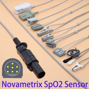 Съвместим 7p кабел на сензора Novametrix 87776-00 Spo2 за възрастни/деца/детски/новородени/ветеринарните, 3 м пальцевой/ушния spo2-сонда.