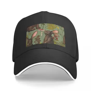 Бейзболна шапка с лента за инструменти за мъже и жени, бейзболна шапка с зайци и горската флора, аниме-шапка с pom-помераните