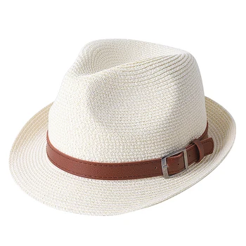 Слънчеви шапки за жени и мъже, регулируем лятна Панама, джаз широка периферия шапка, UV UPF 50, сгъваема упаковываемая сламена плажна шапка