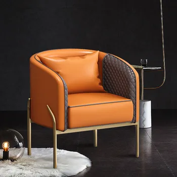 Луксозни дизайнерски столове за дневна, дизайнерски кожени индивидуални столове, диван за хола, мебели Sillas Comedores MQ50KT