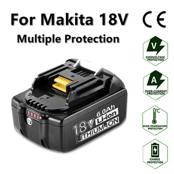 2022 За Makita 18 6000 mah Акумулаторна Мощност Инструменти Батерия С LED Литиево-Йонна батерия Подмяна на LXT BL1860B BL1860 BL1850