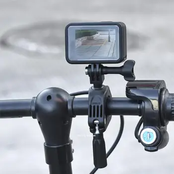 Държач за закрепване на велосипед от алуминиева сплав, поставка за камера, съвместими с чифт екшън камери OSMOAction/OSMO