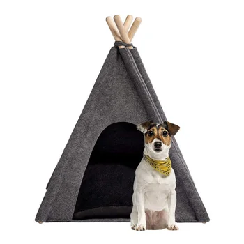 Филцови легло за кучета във формата на палатки, преносими и сгъваеми легла за кучета
