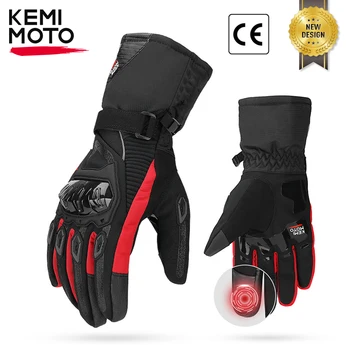 KEMiMOTO CE мото ръкавици зимни мотоциклетни Guantes Мотоциклетни Invierno топли непромокаеми ветроупорен ръкавици за сензорен екран защитни