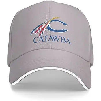 Шапка с логото на колеж Catawba, унисекс, класическата бейзболна шапка, унисекс, регулируема шапка за татко